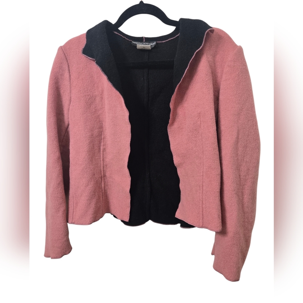 Harve Benard Ltd Pink Wool Blend Open Blazer Size 8
